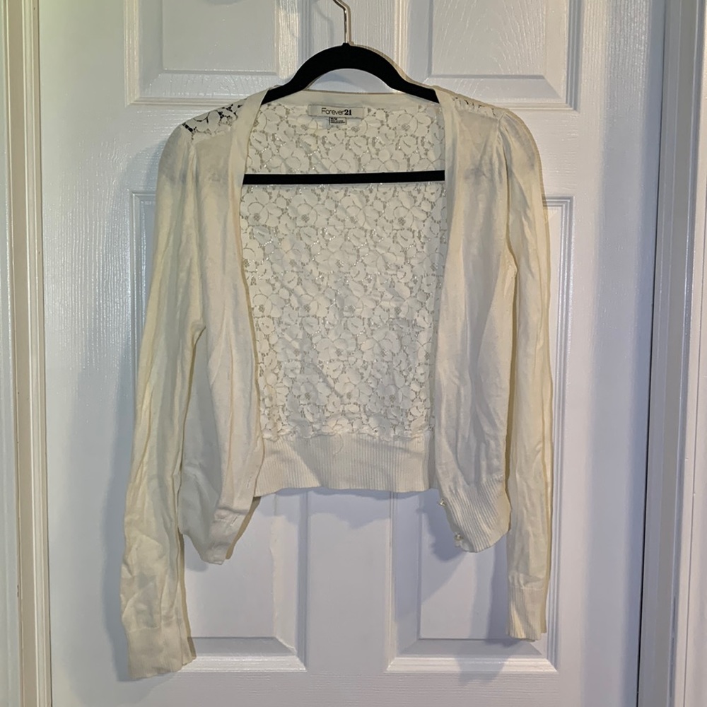 Lace button up cardigan